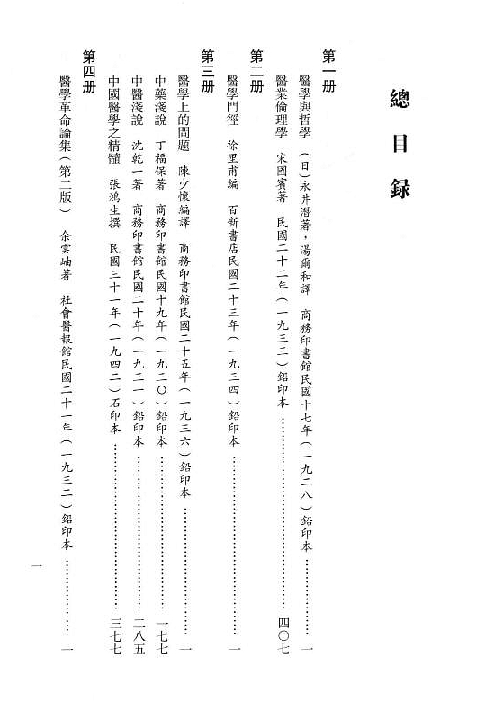 民国时期医药卫生文献集成（全45册）电子版PDF网盘下载