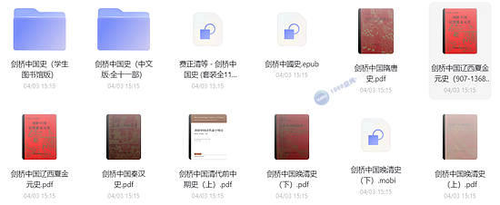 电子书《剑桥中国史》PDF网盘下载